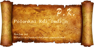 Polonkai Kálmán névjegykártya