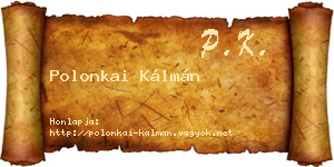 Polonkai Kálmán névjegykártya