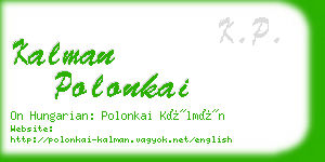 kalman polonkai business card